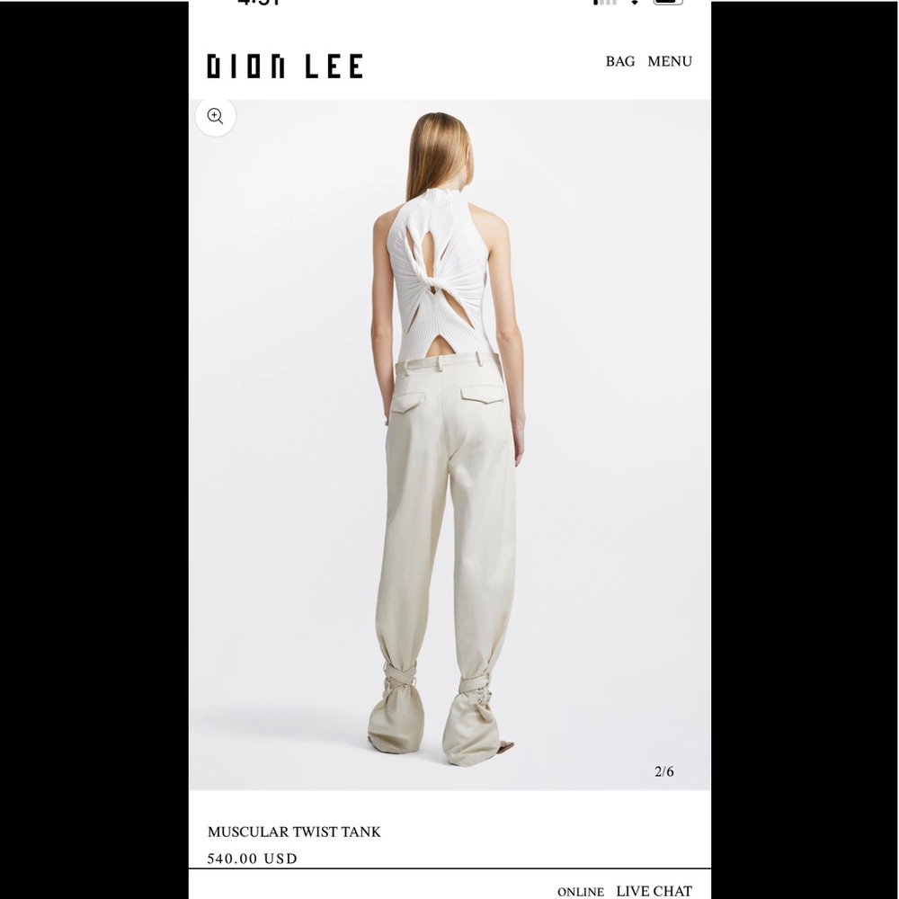 Dion Lee MUSCULAR TWIST TANK - Picture 4 of 7